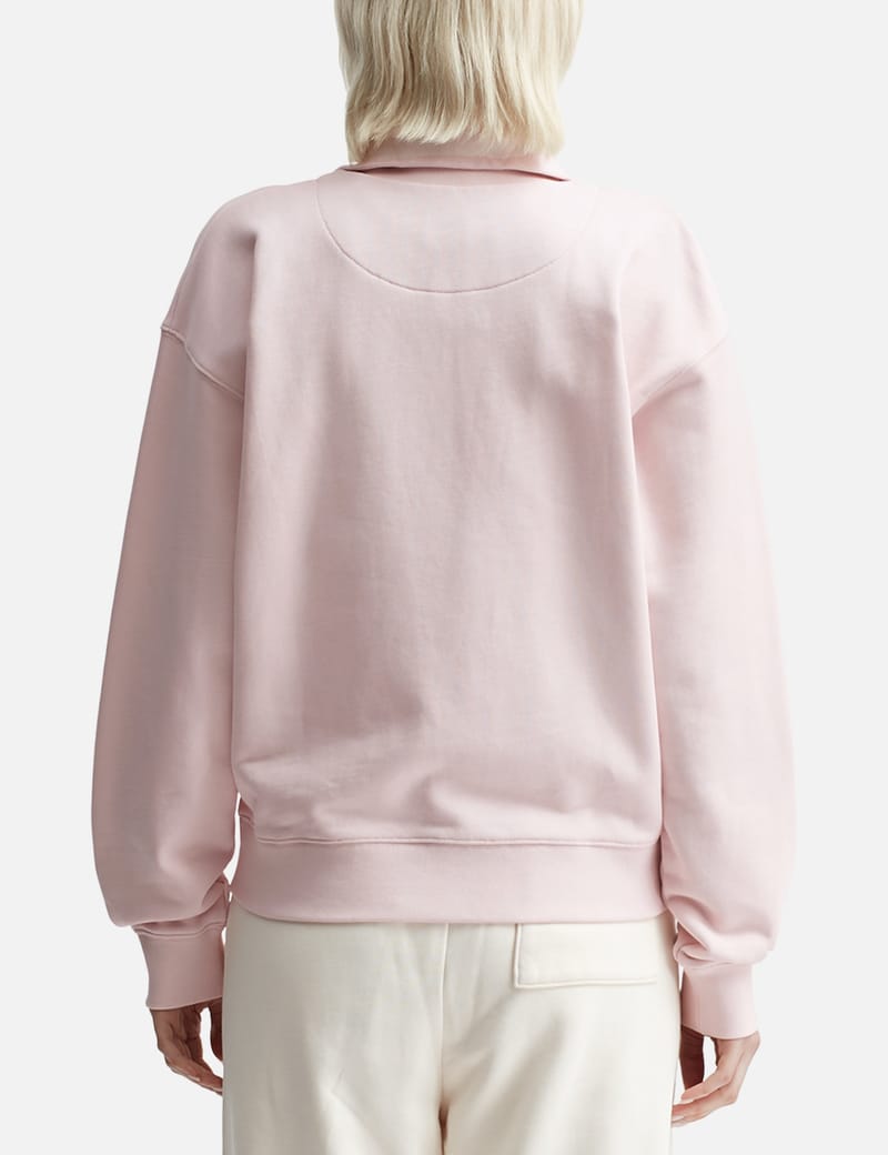 Maison Kitsuné - BABY FOX PATCH HALF ZIP SWEATSHIRT | HBX