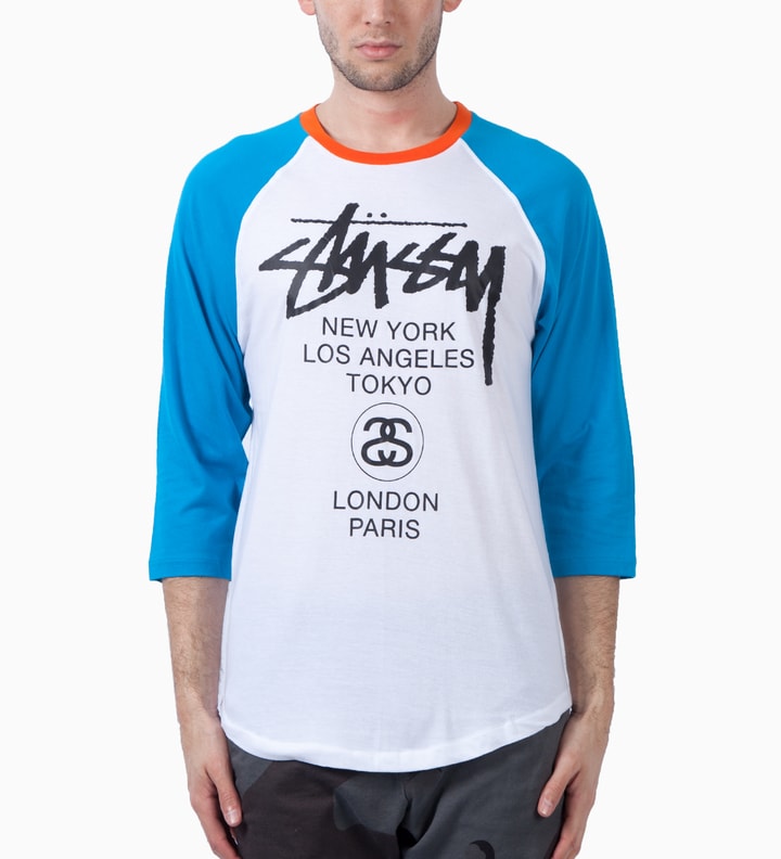 Stüssy - Turquoise Baseball WT Raglan T-Shirt | HBX