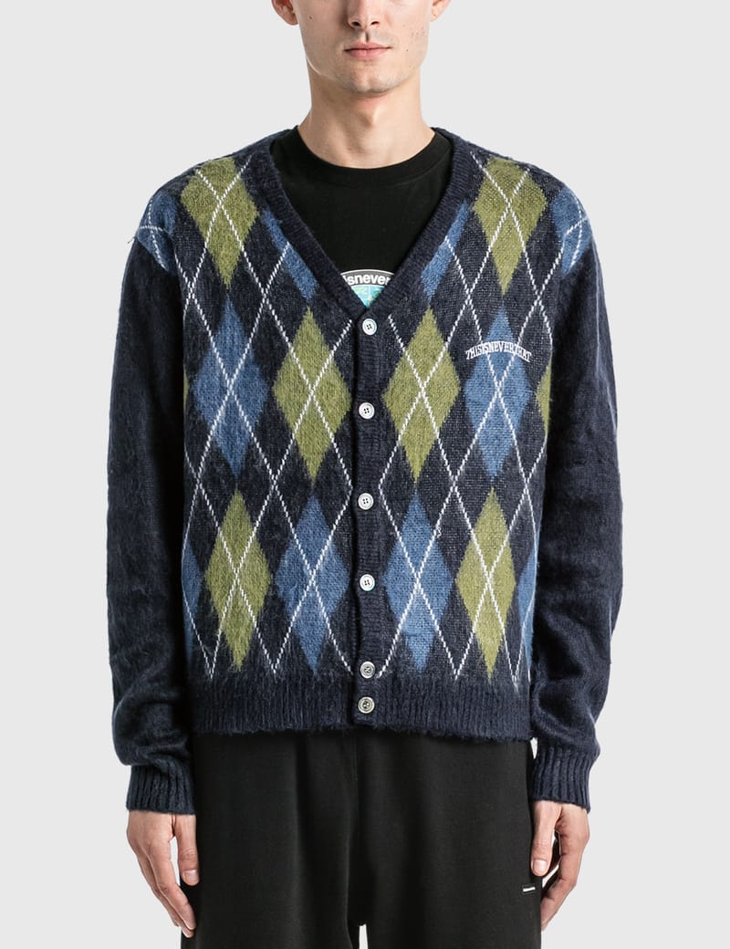 thisisneverthat® - Argyle Cardigan | HBX - Globally Curated