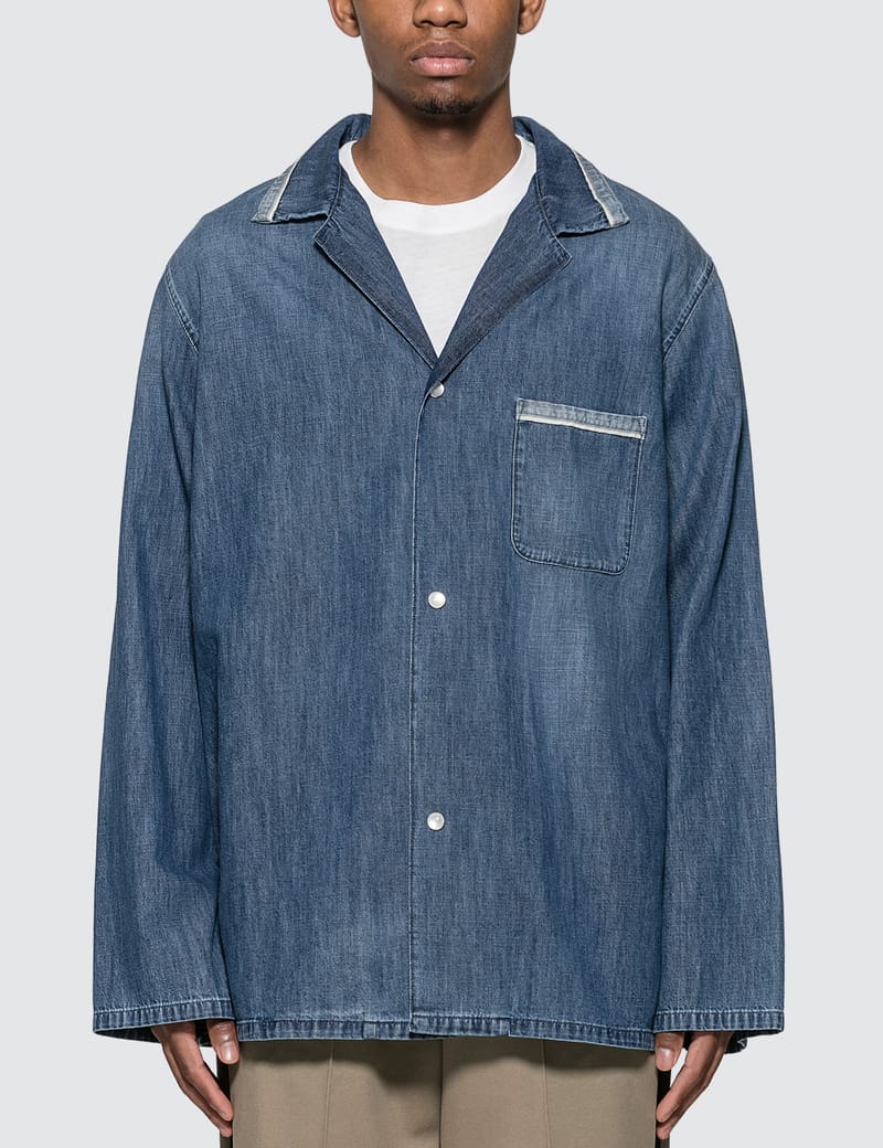 Maison Margiela - Pyjama Denim Shirt Jacket | HBX - HYPEBEAST 為您 安心の正規品 Maison margiela outline denim Gジャン/デニムジャケット