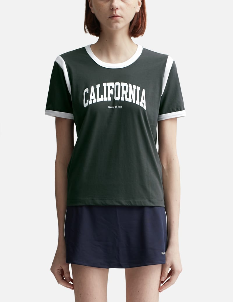 Sporty &amp; Rich California Sports Tシャツ California T-Shirt - Verde/White – Sporty & Rich