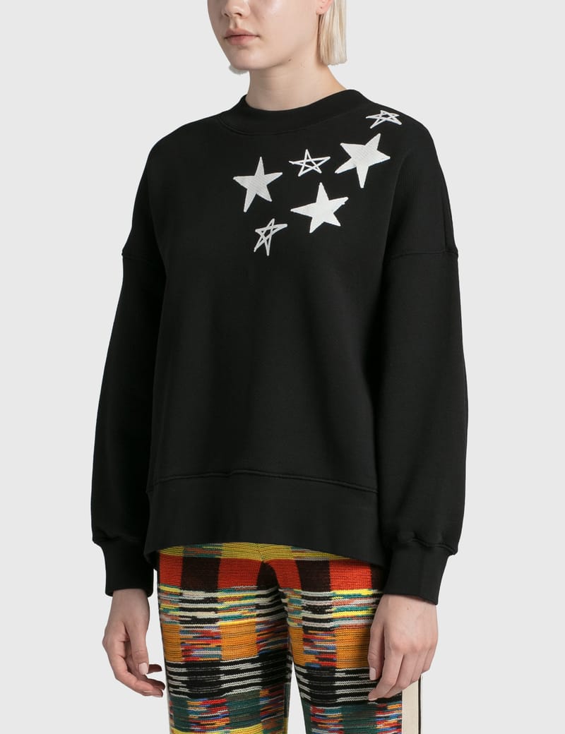 唯一無二の個性を纏う【Palm Angels】MONOGRAM KNIT HOODIE Palm Angels - Shooting Stars Logo Sweatshirt | HBX