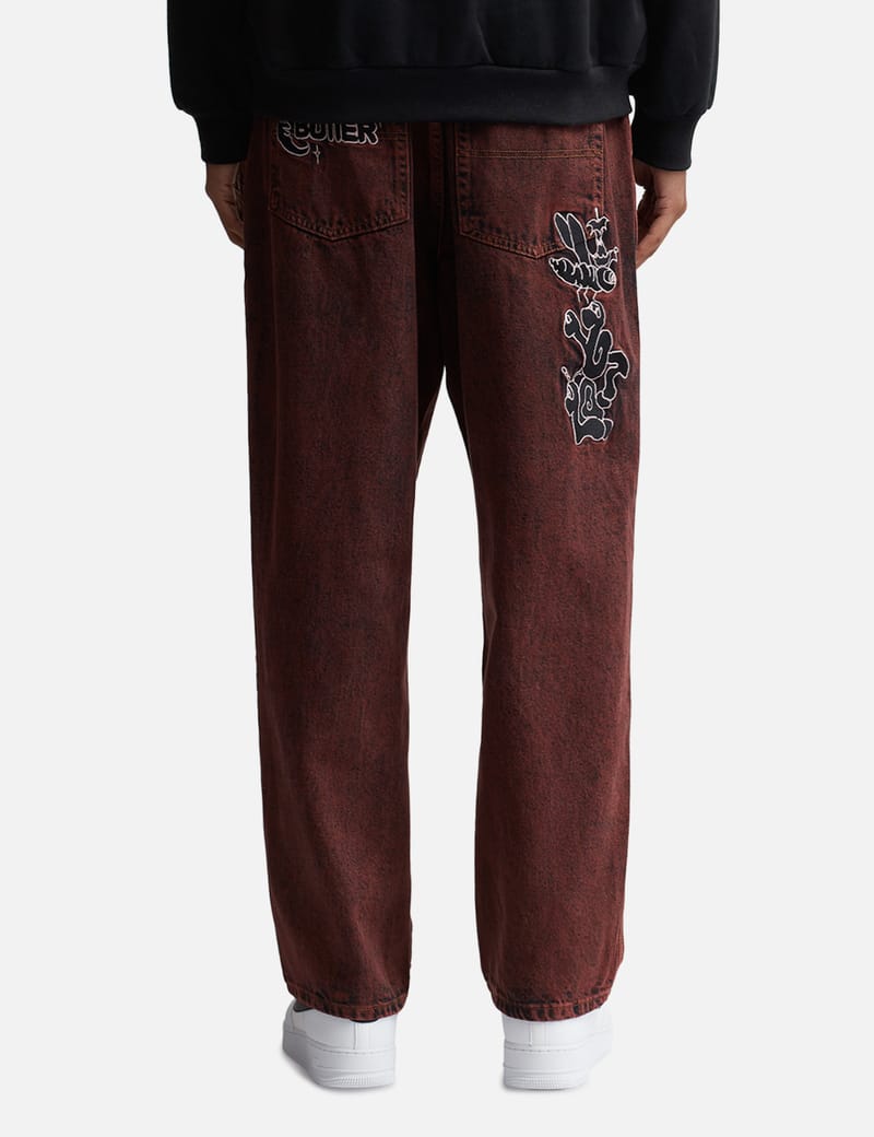 Butter Goods CRITTER DENIM JEANS brick Butter Goods 