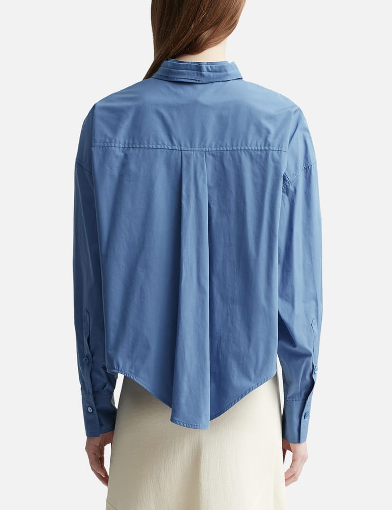 Recto - Cut Off Detail Collar Crop Over Shirt | HBX - Globally