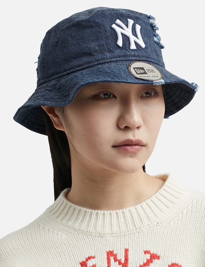 New Era - BUCKET01 DAMAGE NEYYAN INDIGO DENIM | HBX - Globally