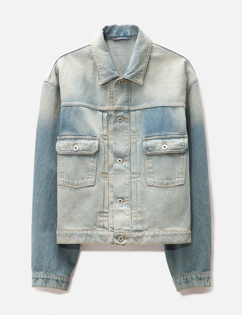 Kenzo - STONE BLEACH DIRTY DENIM TRUCK JACKET | HBX - Globally