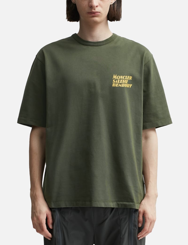 【大人気！】MONCLER☆ロゴ刺繍オリーブグリーンTシャツ Moncler Genius - ロゴ Tシャツ | HBX - ハイプビースト