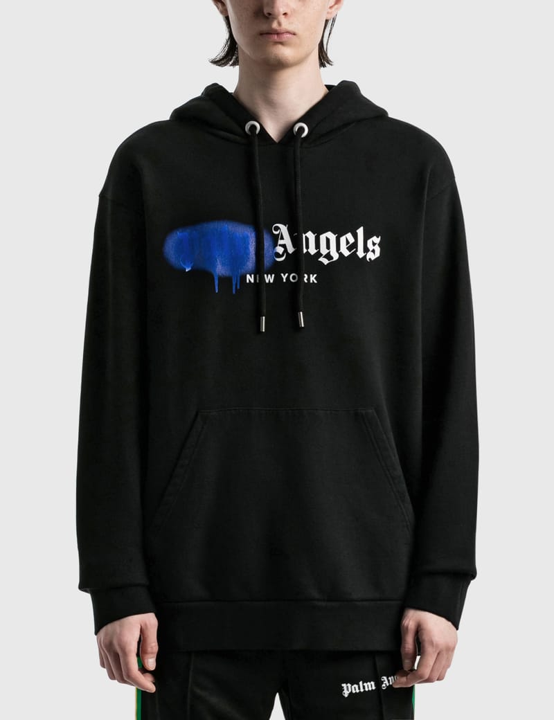 Black and blue palm angels hoodie sale