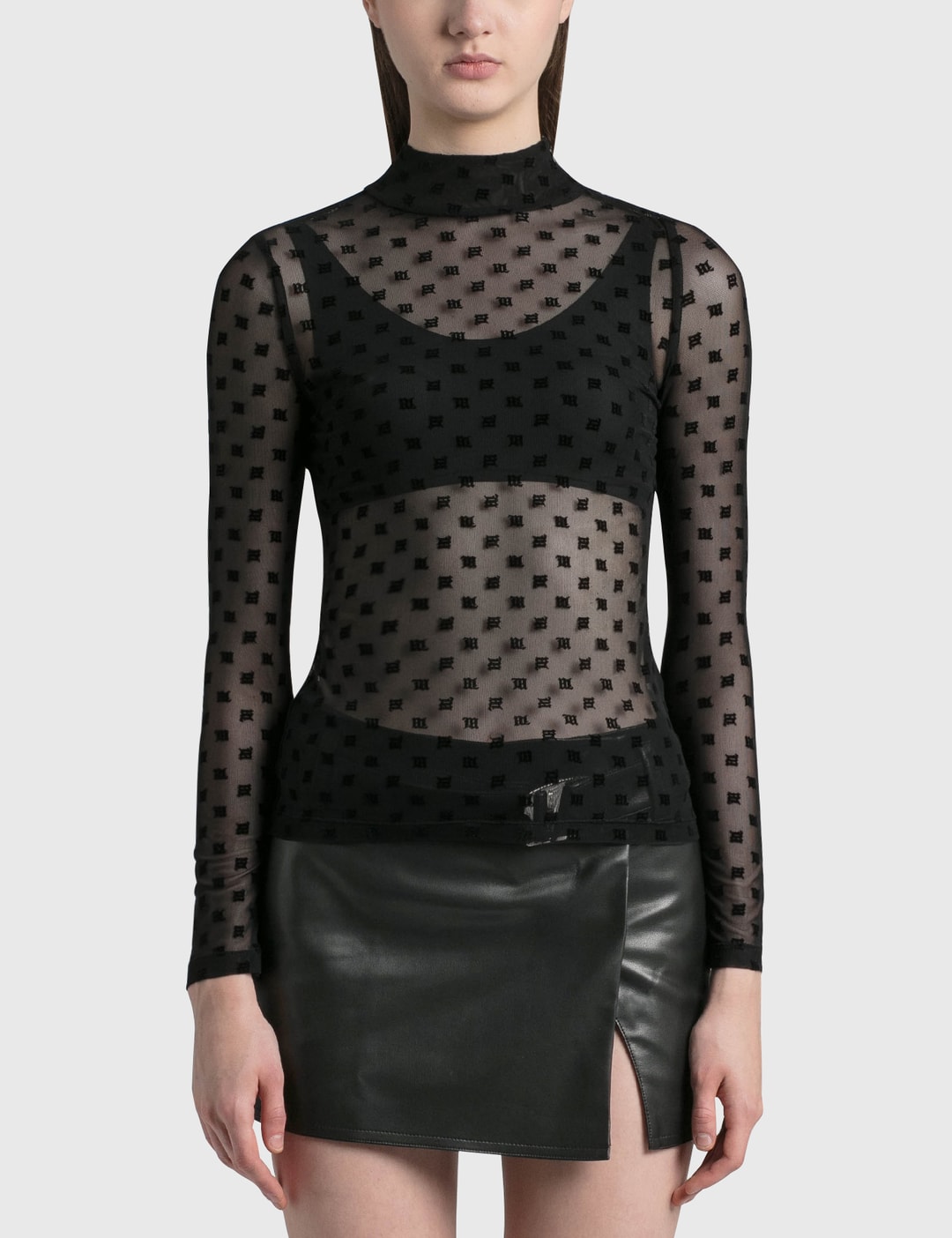 Misbhv - Monogram Mesh Turtleneck | HBX - Globally Curated Fashion and ...