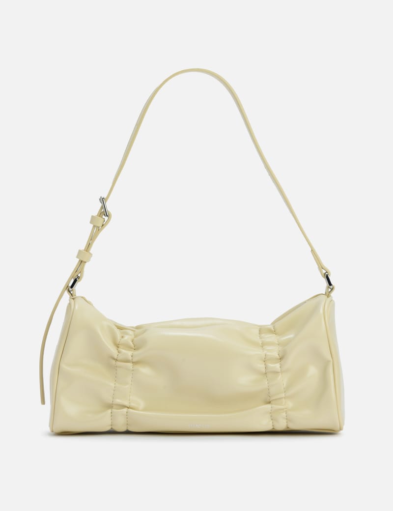 STAND OIL Pleats Bag - Crinkled faux-patent leather shoulder bag