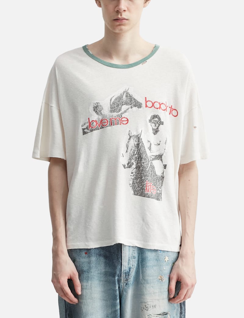 PALY Back To Life Ringer Tee - Vintage-washed, boxy cropped unisex