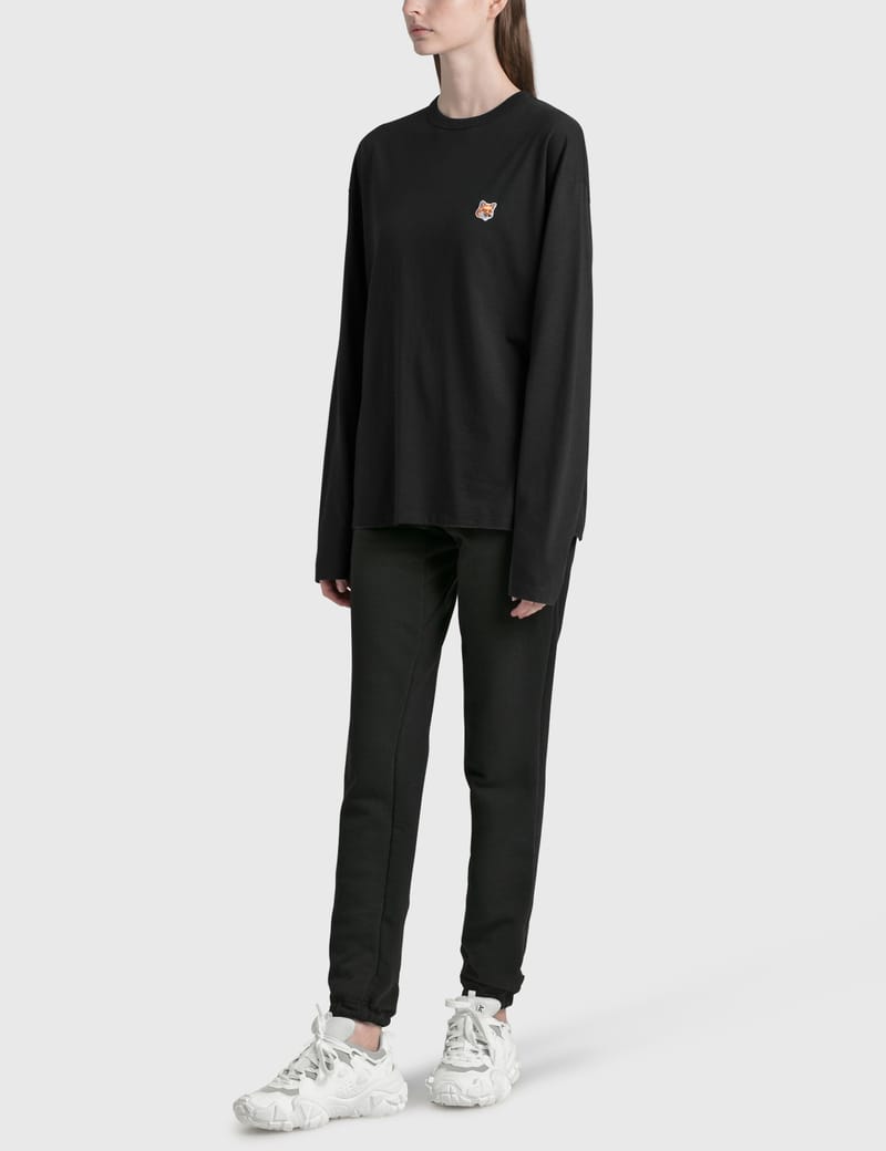 Maison Kitsuné - Fox Head Patch Regular Long Sleeve T-shirt | HBX