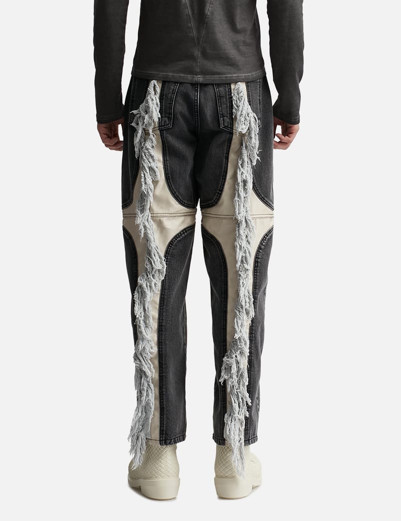 Mohican Leather Denim Pants