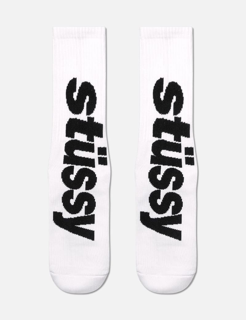 Stüssy - Big Helvetica Crew Socks | HBX