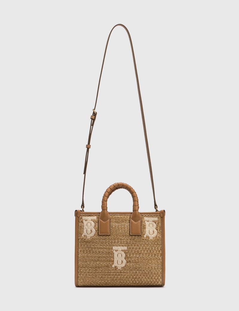 美品！！ BURBERRY Mini Freya Tote Mini Freya Tote in Natural/tan - Women, Canvas | Burberry