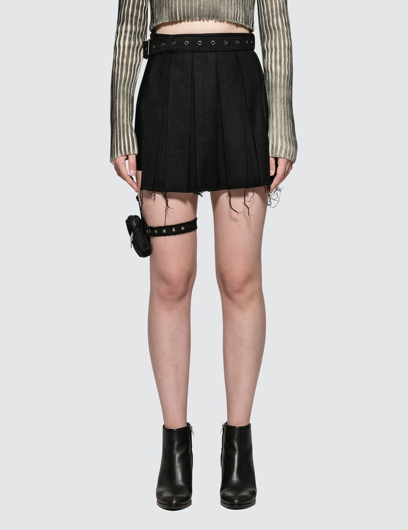 Hyein Seo - Wool Skirt With Garter Belt | HBX - Globally Curated