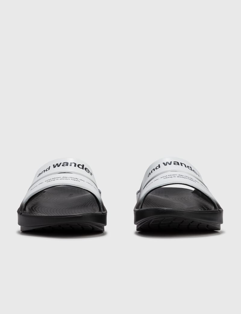 and wander - OOFOS ahh x and wander Recovery Sandals | HBX