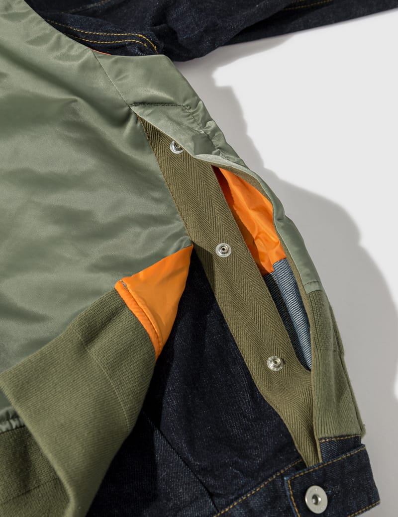 Sacai - Nylon Twill Mix Blouson Jacket | HBX - Globally Curated