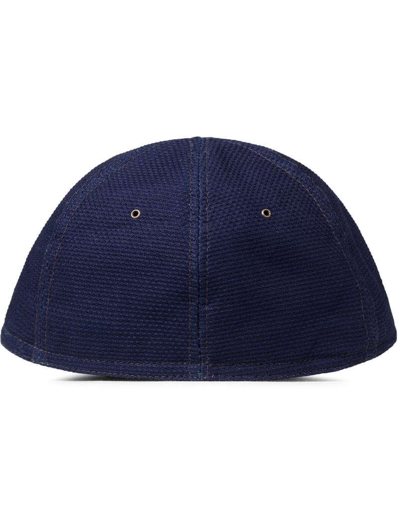 The Hill-Side - Lightweight Indigo Sashiko 6-Panel Ball Cap | HBX