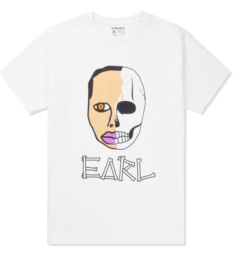 Odd Future - White Earl Sweatskull T-Shirt | HBX - Globally