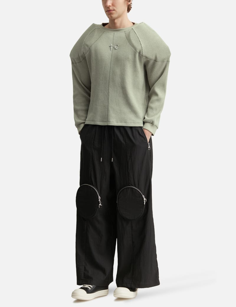 THUG CLUB Bulk Shoulder Waffle Long Sleeve - Oversized waffle top