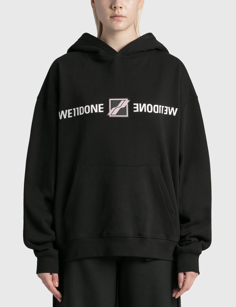 We11done - Patched Mirror Logo Hoodie | HBX - Globally Curated ...
