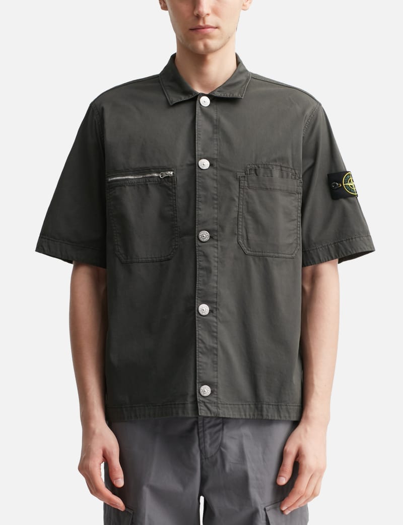Stone  ジップアップオーバーシャツ ストーンアイランド - ナイロン ジップアップ オーバーシャツ | HBX