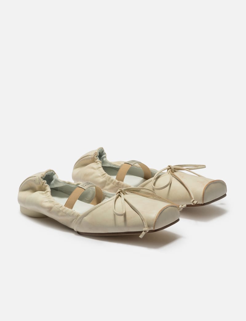 MM6/エムエムシックスBALLET SHOE Ballet Shoe in Black Satin | MM6 | Covet + Lou | Covet + Lou