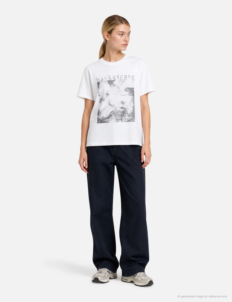 Basketcase I Heart T-Shirt - White ribbed crewneck tee with