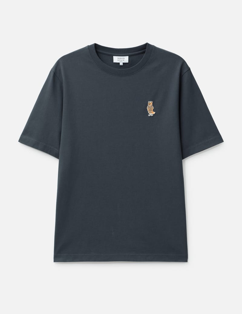 メゾンキツネ ダブルフォックスベッド パッチ クラシックTシャツ メゾンキツネ - ダブル フォックスヘッド パッチ クラシック Tシャツ | HBX