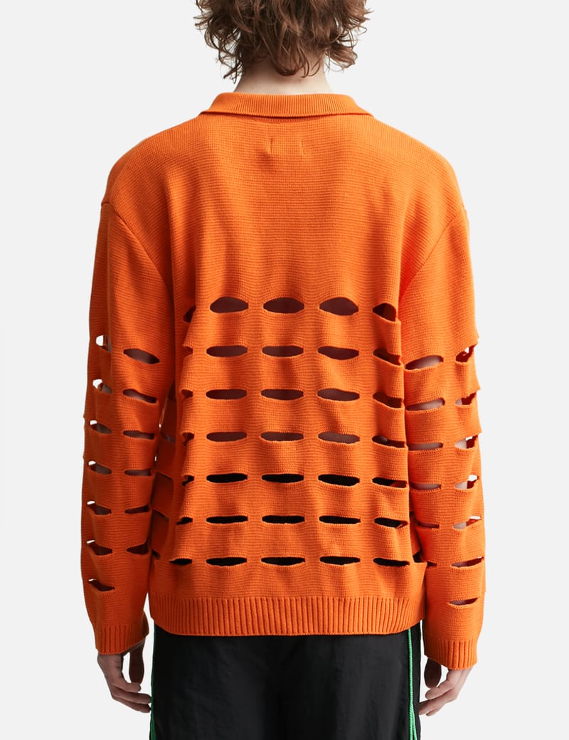 Faf Fence Knit Cardigan In Orange | ModeSens