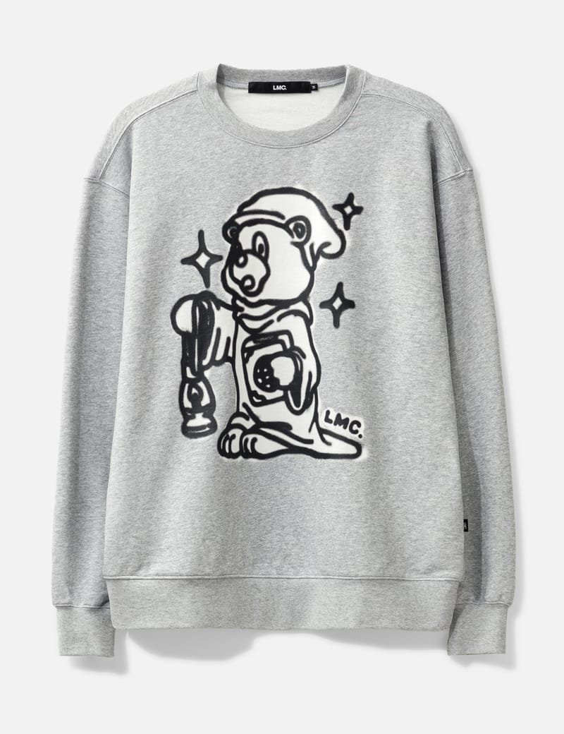 [LMC]UNISEX● SPRAYED BEAR SWEATSHIRT 98d32a25534c8cfea70986dcf39bce