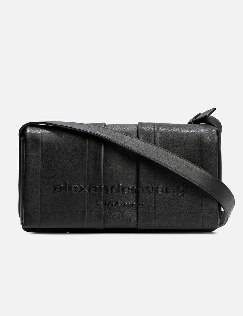 Alexander Wang Pack Flap Crossbody Bag Leather Medium - Black
