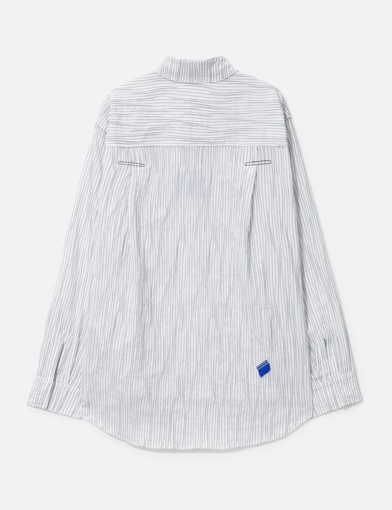 Ader Error - Pleat Detail Stripe Long Sleeve Shirt | HBX