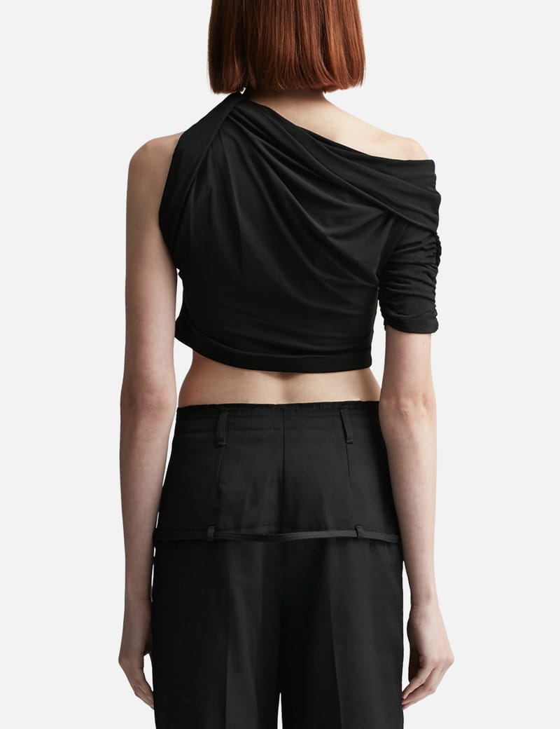 Tシャツ・カットソー JACQUEMUS SS25 'Le Haut Drapeado' top (24H243TO0992381 990) Jacquemus - Le haut Drapeado | HBX - Globally Curated