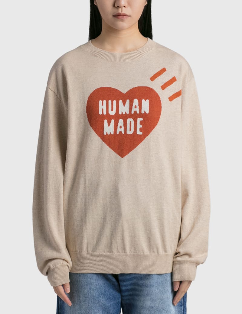 サイズM HUMAN MADE HEART L/S KNIT SWEATER グ-