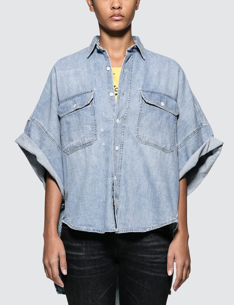 R13 Patti Oversized Short Sleeve Shirt HBX Globally Curated