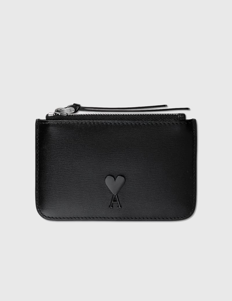 AMI PARIS ｜アミパリス ハートロゴ入り ストラップ ウォレット セール 27%OFF】ami paris 二つ折り財布 USL201 AL0013 ハート