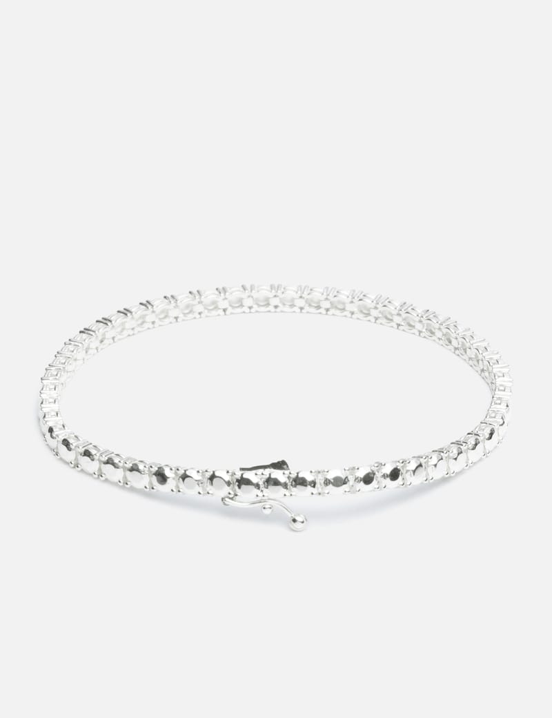 [COLD FRAME] / ☆ SILVER DIAMOND TENNIS BRACELET M COLDFRAME - Handcrafted 925 Silver Diamond Tennis Bracelet M