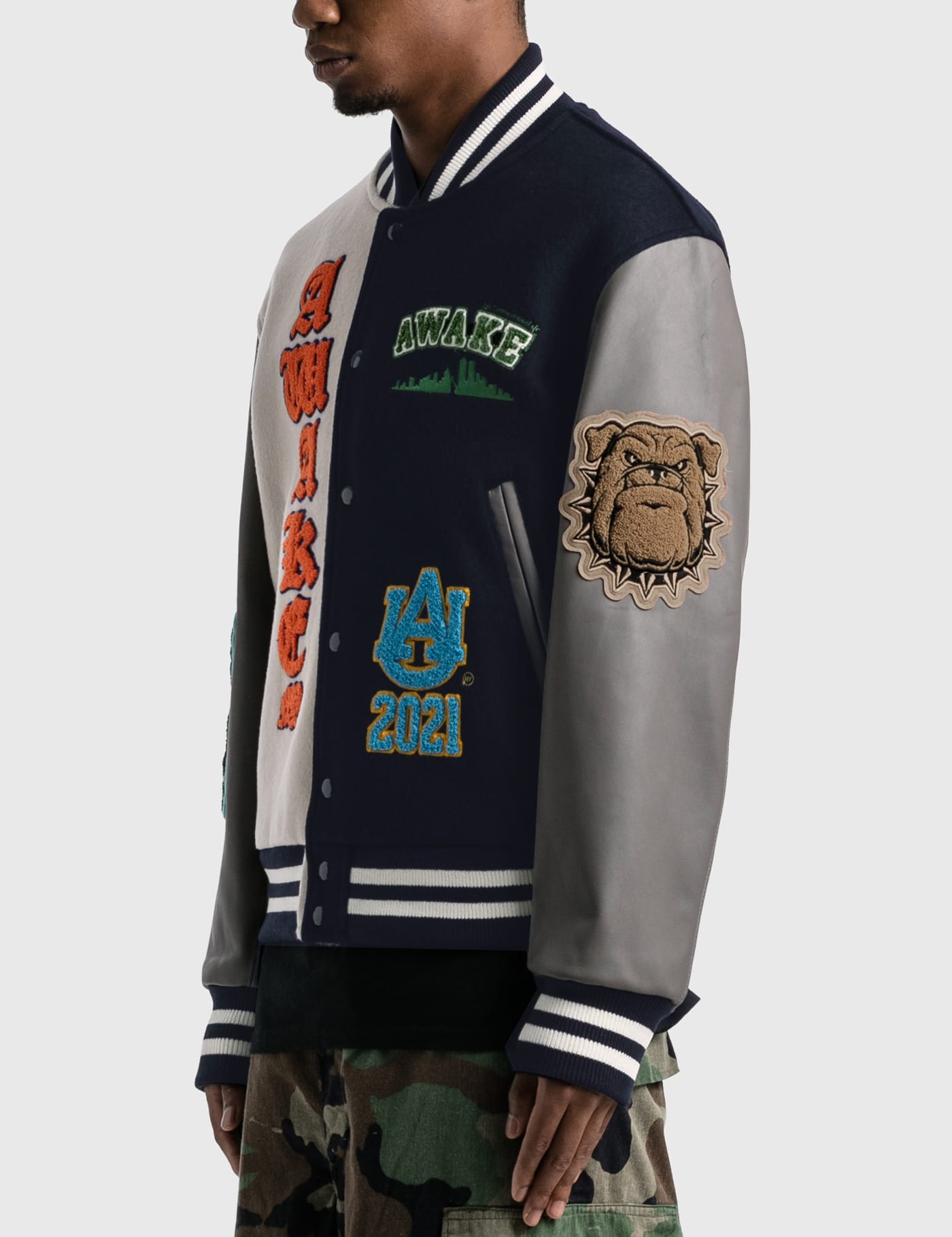 Awake NY - Chenille Patches Varsity Jacket | HBX - Globally Curated Fashion  and Lifestyle by Hypebeast