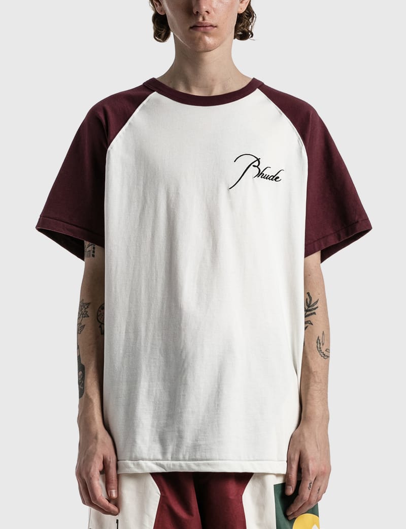Tシャツ・カットソー RHUDE TSHIRT (RHSS25TT05012) RHUDE logo-print Cotton T-shirt | Grey | FARFETCH