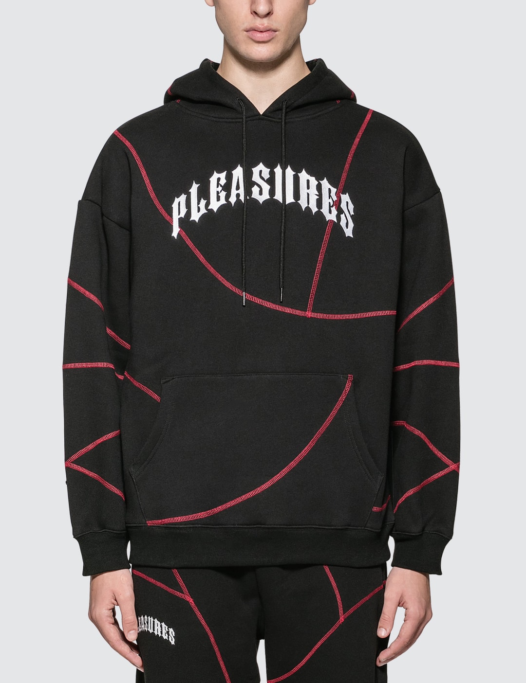 Pleasures destroyer contrast stitch hoodie Clearance