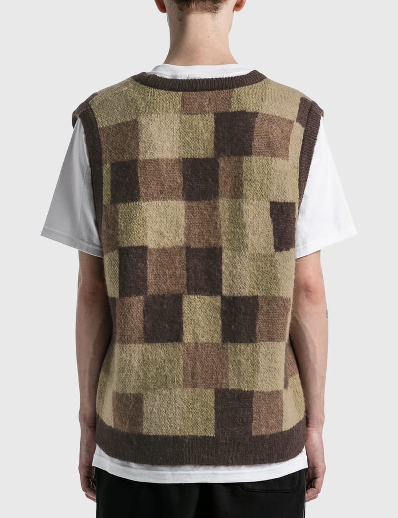 Stüssy - Wobbly Check Sweater Vest | HBX - Globally Curated