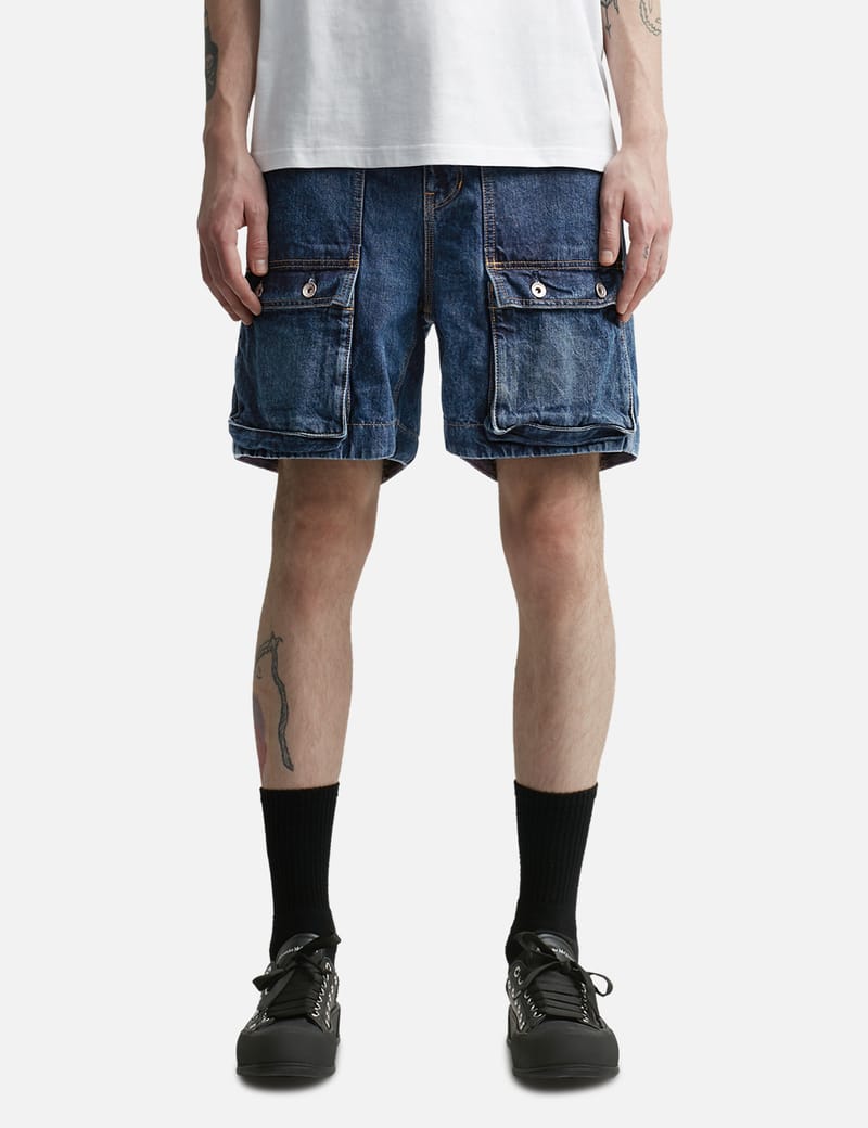 Sacai - DENIM SHORTS | HBX - Globally Curated Fashion and