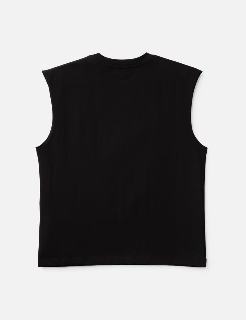 THUG CLUB TC Skull Sleeveless - Oversized black sleeveless tee