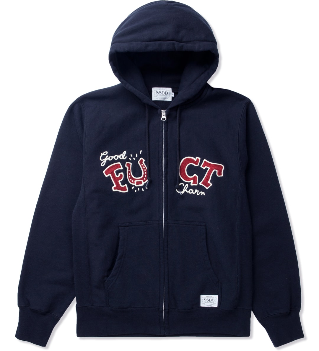 FUCT SSDD - Black SSDD GOOD CHARM ZIP HOODIE | HBX - Globally