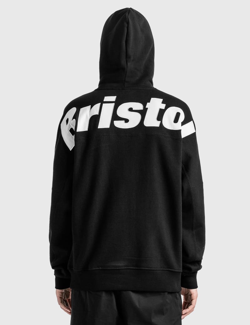 F.c. Real Bristol Big Logo Team Sweat Hoodie In Black | ModeSens