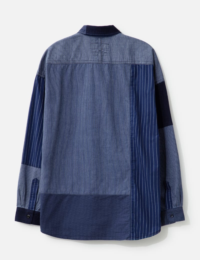 [UL:KIN] Overfit Patchwork Shirts /追跡付 After Dark Panelled Sweatshirt - ARK/8 | ARK/8