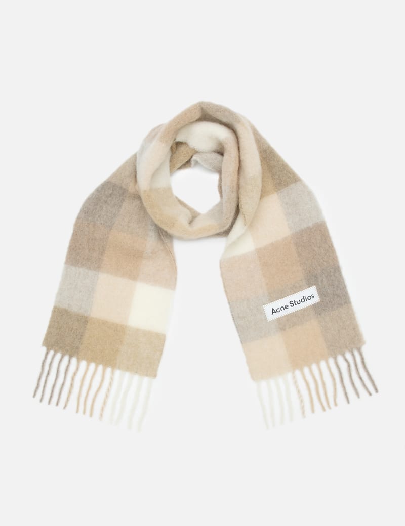 Acne Studios - Checked Logo Scarf | HBX - Globally Curated