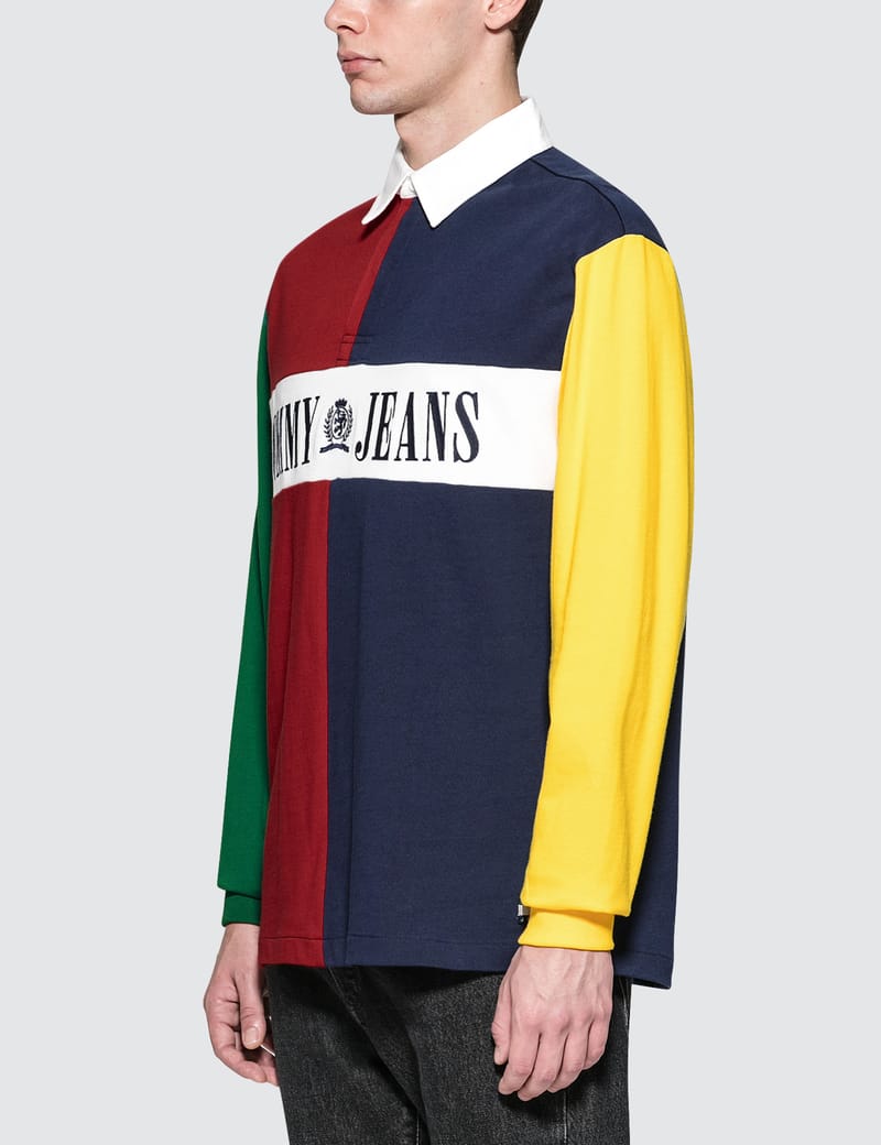 Tommy Jeans - 90s Colorblock Rugby Shirt | HBX - Globally Curated